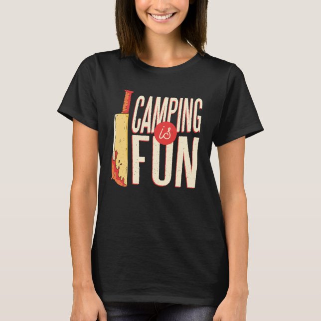 Camping Trip Bloody Knife True Crime Family Vacati T-Shirt (Front)