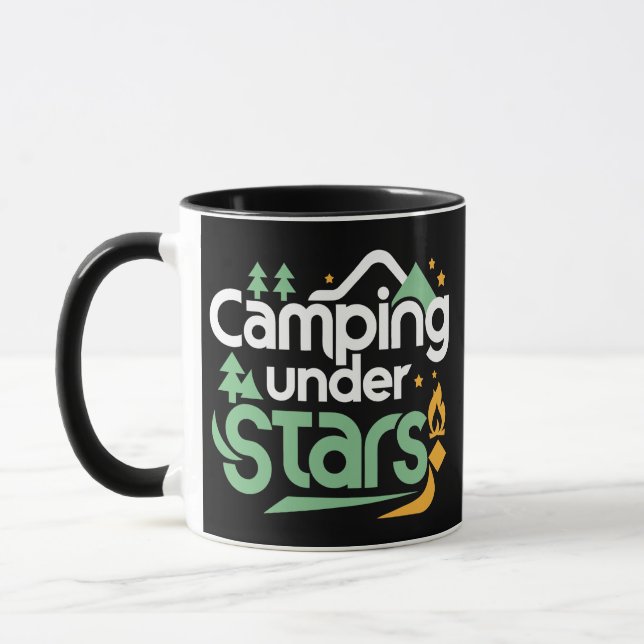 Camping Under Stars, Explore the wilderness  Mug (Left)