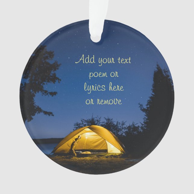Camping Under The Stars Ornament (Front)