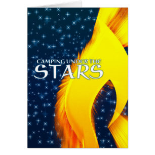 Camping Under the Stars Starshine and Campfire