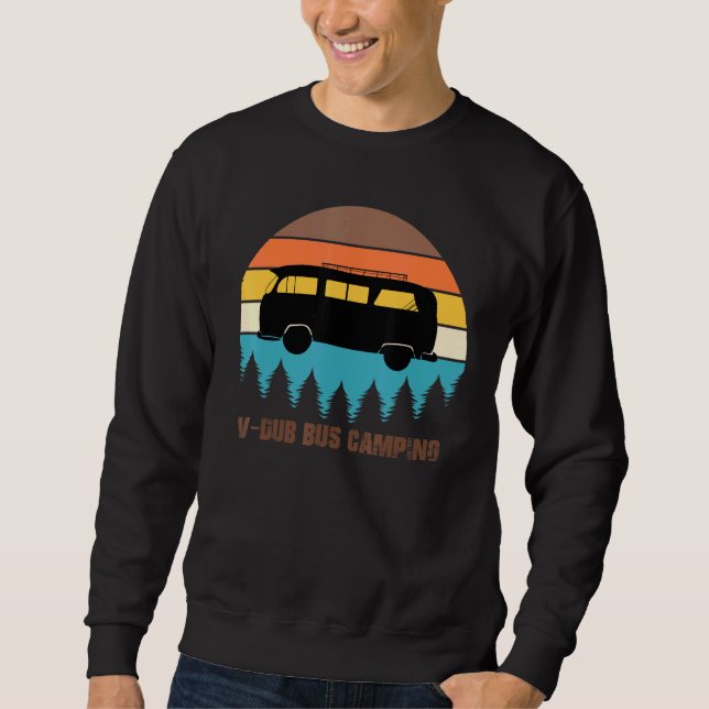 Camping V-Dub Bus Sunset Retro Sweatshirt (Front)