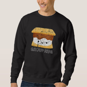 Camping Vacation Campers Group Hug Smores Marshmal Sweatshirt