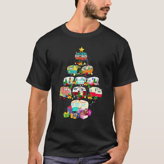 Camping Vehicle Christmas Ugly Sweater Xmas Tree 1 (Front)