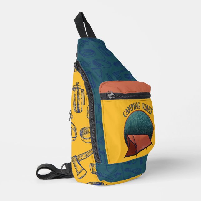 Camping Vibes Gear Print Cut Sew Bag (Left Corner)