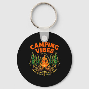 Camping Vibes Nature Lover Camper Key Ring