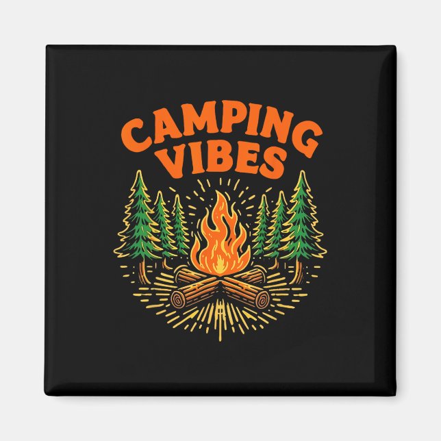 Camping Vibes Nature Lover Camper  Magnet (Front)