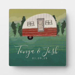 Camping Vintage Camper Bridal Shower Getaway Plaque