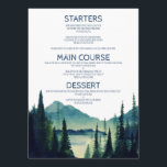 Camping Wedding Menu Cards<br><div class="desc">Who doesn't have fond memories of the warm days and nights spent among pine trees, and around the campfire? Campgrounds hearken to a simpler time, making us sentimental in the process. With delicious hot cocoa, cosy woven blankets and whimsical tents, what’s not to love? Add your custom wording to this...</div>