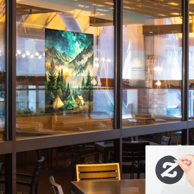 Camping Window Cling (Restaurant Window)