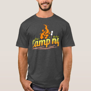 Camping With Campfire And Marshmallows Camping T-Shirt