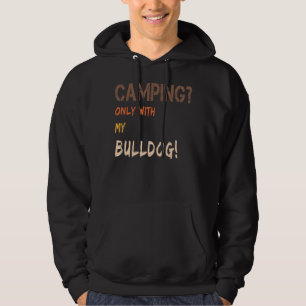 Camping With Dog Tent Caravan Retro Only With Bull Hoodie