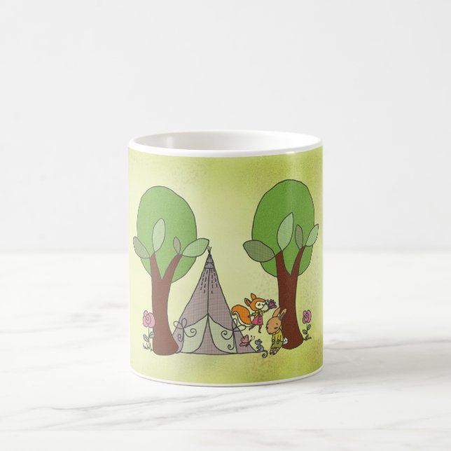 camping with fox coffee mug (Center)