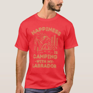 Camping with labrador family T-Shirt
