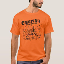 Camping With My Dog Retro Outdoor Tee