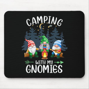 Camping With My Gnomies Funny Gnome Camp Women Men Mouse Pad