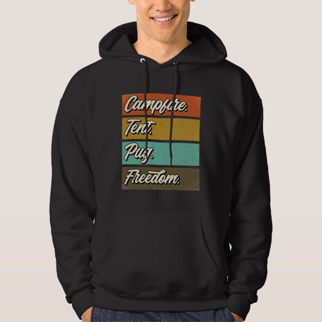 Camping with my pug dog Classic T-Shirt 568 Hoodie (Front)