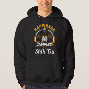 Camping With My Shih Tzu Happiness Dog Owner Hoodie