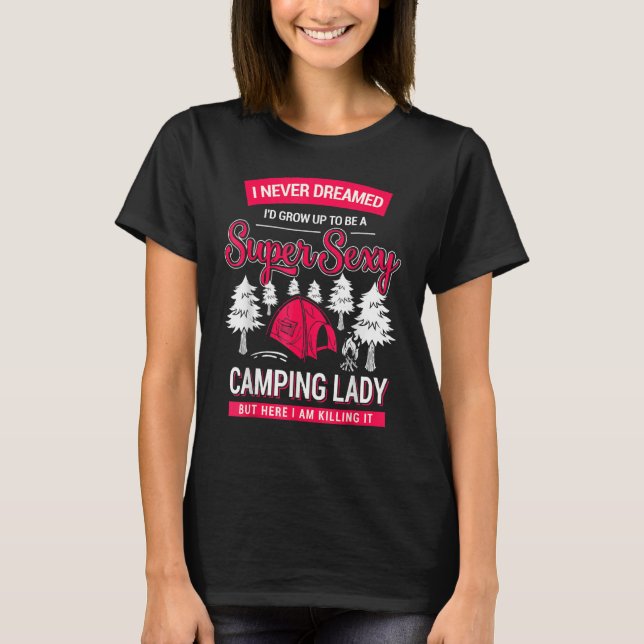 Camping Women Camper RV Vacation Camping Women T-Shirt (Front)