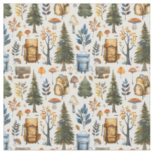 Camping, Woodland, Outdoors, Nature Fabric