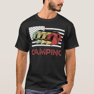 Campingeam Vintage American Flag girl T-Shirt