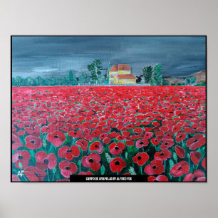 Campo de Amapolas Painting by Alfred Fox Poster