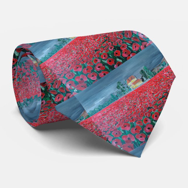 Campo de Amapolas Painting by Alfred Fox Tie (Rolled)