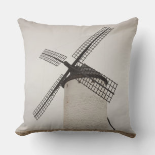Campo de Criptana, antique La Mancha windmills 3 Cushion