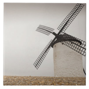 Campo de Criptana, antique La Mancha windmills Ceramic Tile