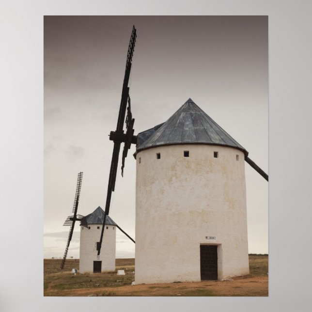 Campo de Criptana, antique La Mancha windmills Poster (Front)