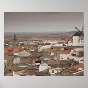 Campo de Criptana, Antique La Mancha windmills Poster