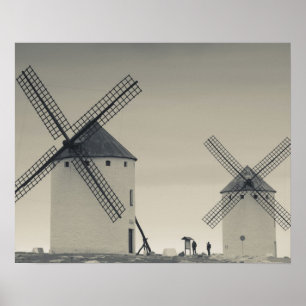 Campo de Criptana, antique La Mancha windmills Poster