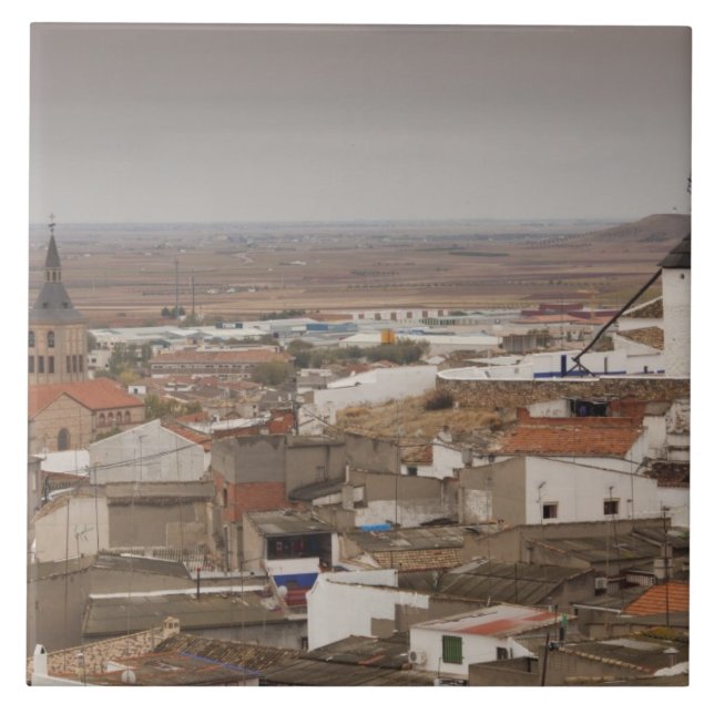 Campo de Criptana, antique La Mancha windmills Tile (Front)