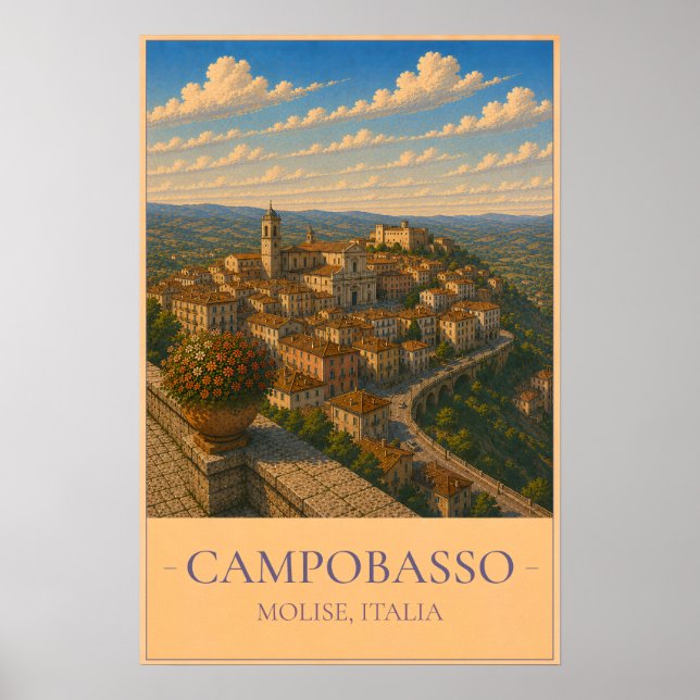 Campobasso, Italy – Vintage Travel Poster (Front)