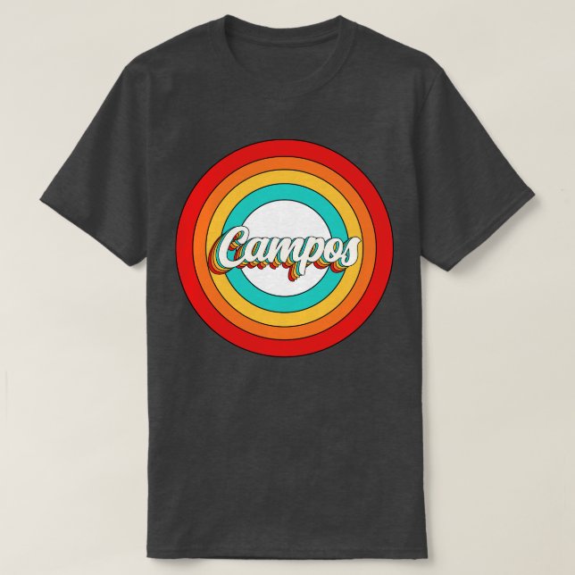 Campos Name Shirt Vintage Campos Circle (Design Front)
