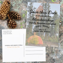 Campout Family Reunion Save The Date Template