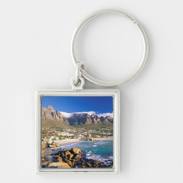 Camps Bay Beach And The Twelve Apostles Range Key Ring (Front)