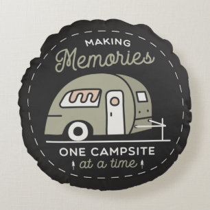 Campsite Adventures Round Cushion
