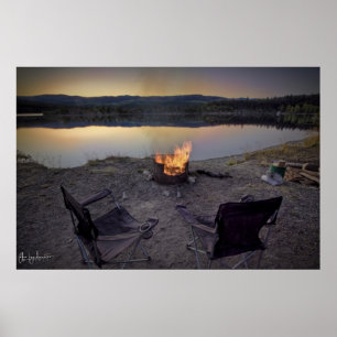 Campsite at Dusk Print