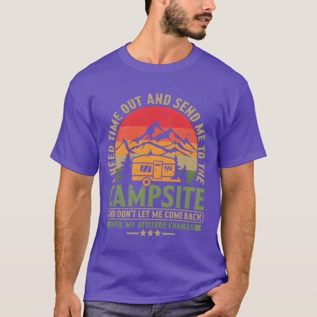 Campsite Camper Camp Lover Campfire Funny Camping  T-Shirt (Front)