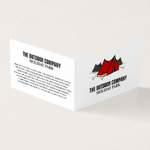 Campsite, Holiday Park Detailed Business Card