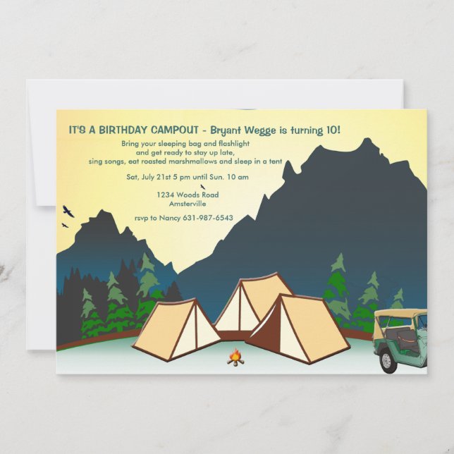 Campsite Invitation (Front)