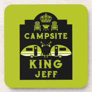 Campsite King Gifts For Campers Coaster