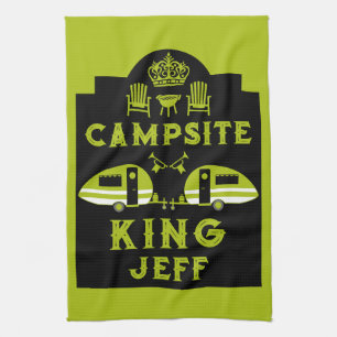 Campsite King Gifts For Campers Tea Towel