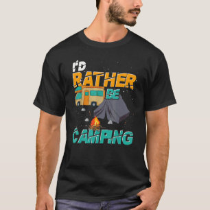 Campsite Tent Campfire Camper Outdoor Caravan Camp T-Shirt