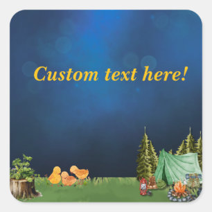 Campsite theme sticker
