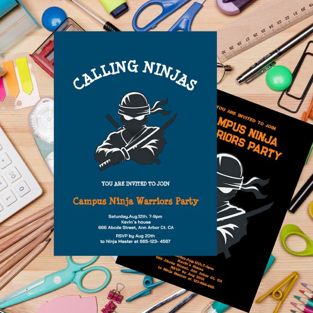 Campus Ninja | Fraternity Party Invitation card (Creator Uploaded)