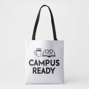 Campus Ready Aesthetic Student Quote Tote Bag