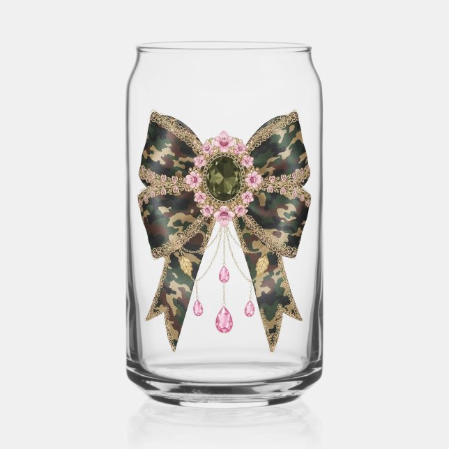 camuflash bow with pink  can glass (Front)