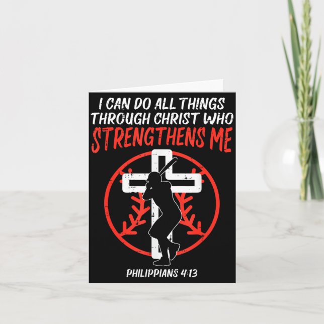 Can All Things Baseball Religious Scripture Design Card (Front)