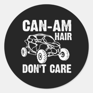 Can-Am Hair Don`T Care Classic Round Sticker